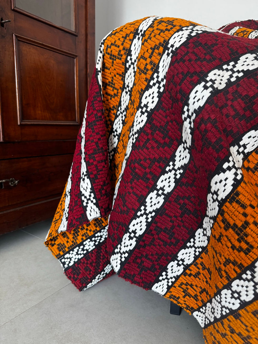 Miniatura: 195x130 Wool striped handwoven carpet 