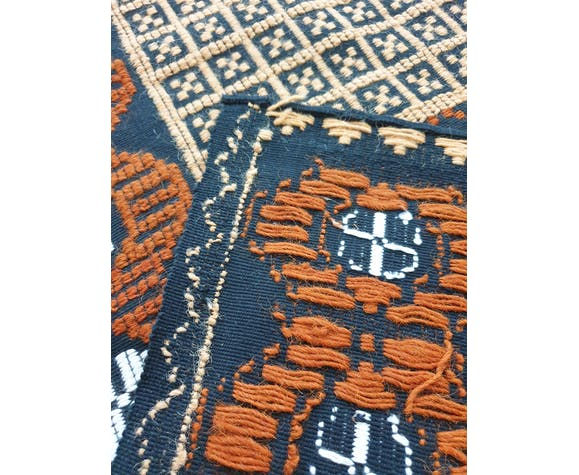 Thumbnail: New price! Floral boho rug made by hand, wool colorful wool 