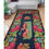 Thumbnail: Large Romanian antique gorgeous rug, handwoven in wool, black background