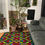 Miniatura: Amazing colors! Romanian handwoven rug, geometrical design in superb colors