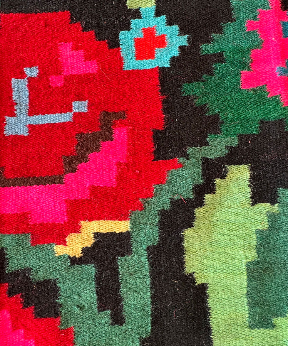 Miniaturbild: 260x115 Handwoven Traditional Wool Rug with Roses