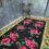 Miniatura: Hermosa alfombra floral tejida a mano en lana, diseño bohemio