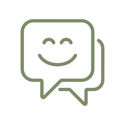 two chat bubbles
