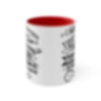 Thumbnail: Side view of Hard Times Inspirational two-tone mug showing print on both sides