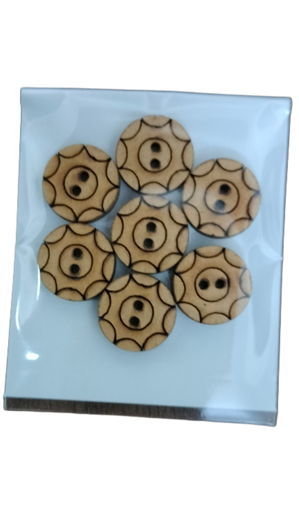 Wooden Button - 7pcs (1cm)