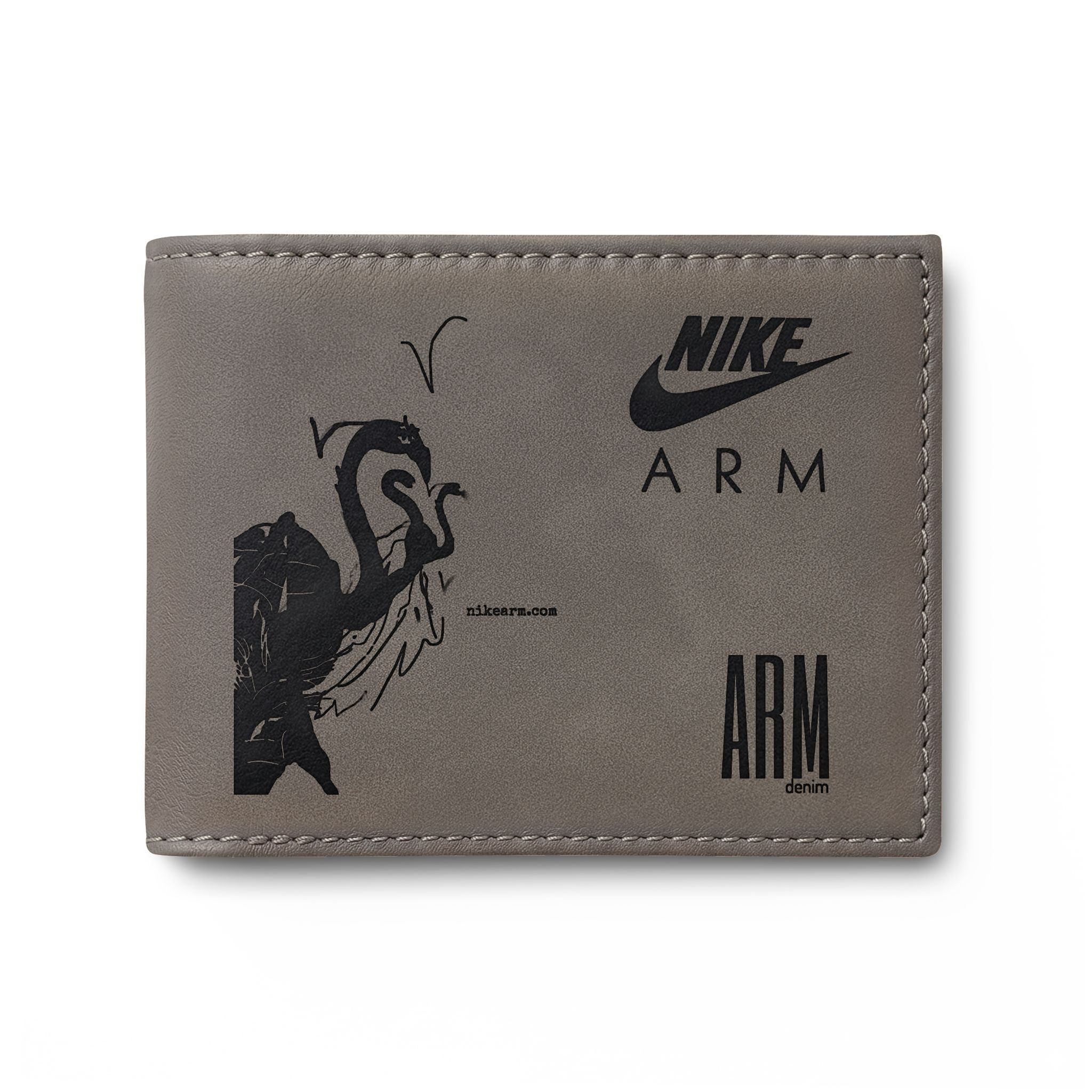 Nike ARM Bi-Fold Wallet with Flip – Distressed Leather