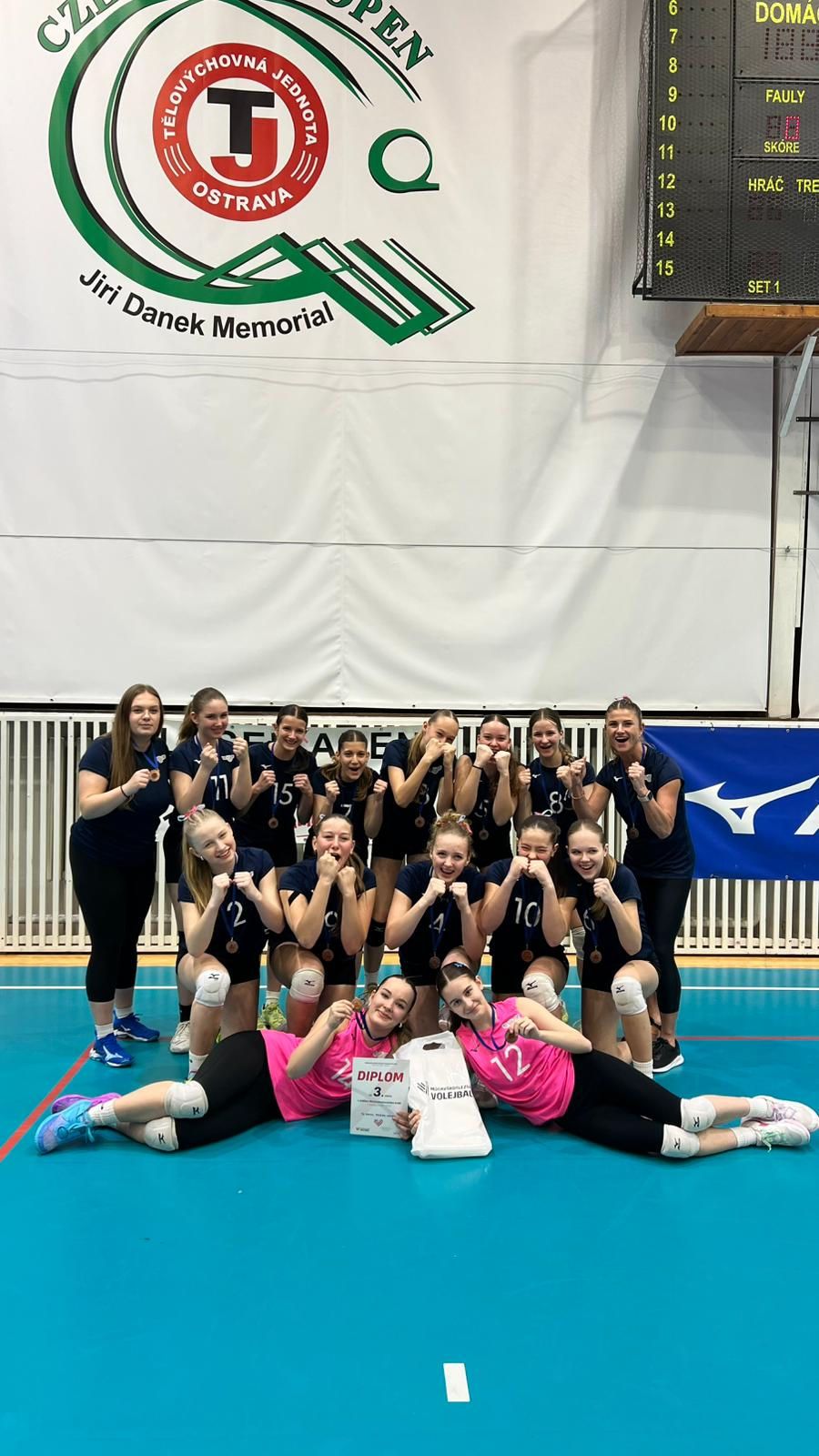 Starší žačky slaví 3. místo v Krajském přeboru!
