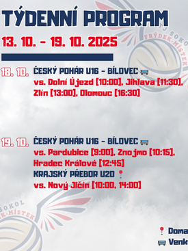 Týdenní plán mládeže | 13.–19. 10. 🦅
