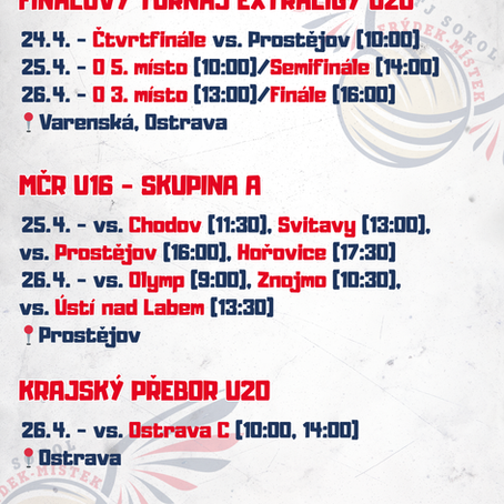 Týdenní plán mládeže | 20. - 26. 4. 2026 🦅