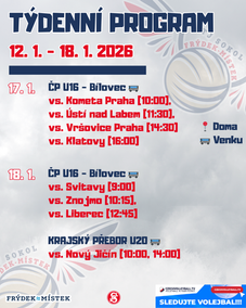 Týdenní program mládeže | 12. - 18. 1. 2026 🦅