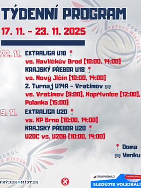 Týdenní program mládeže | 17.–23. 11. 2025 🦅