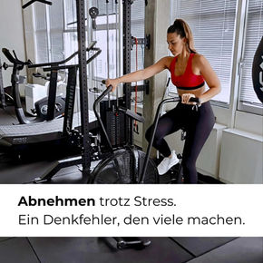 Abnehmen trotz Stress - Ein Denkfehler, den viele machen.