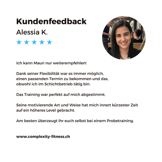 Erfolgreiche Kunde bei Mauri´s Personal Training in Schaffhausen