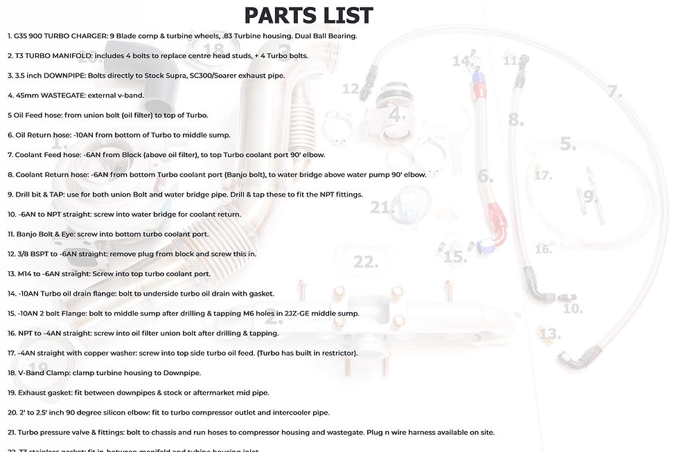 Thumbnail: TURBO KIT G35 900 2JZ-GE SUPRA/SC300/SOARER etc bolt in