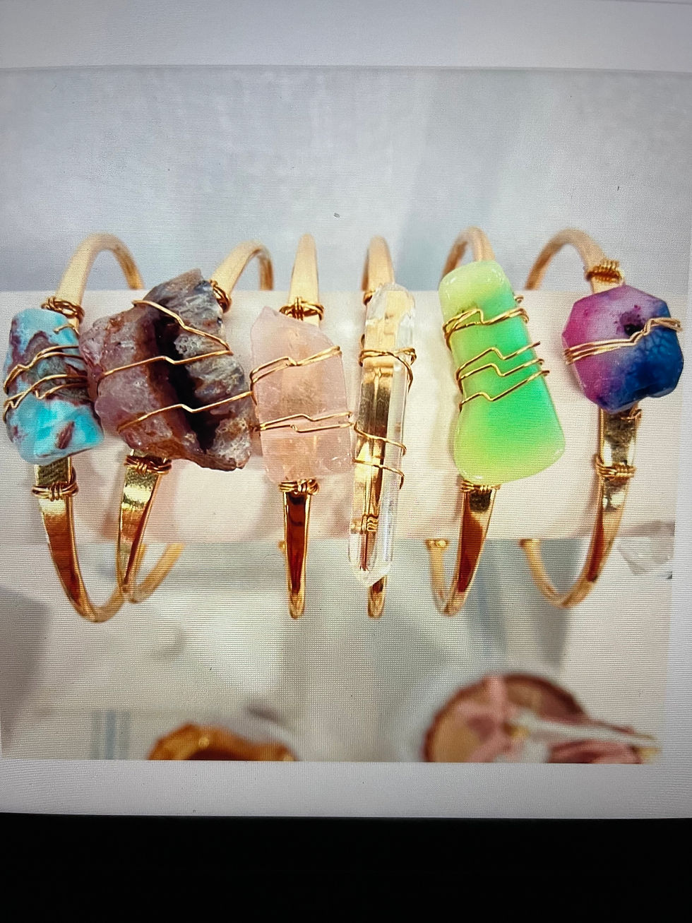 Crystal Cuff Bracelet Various Colors