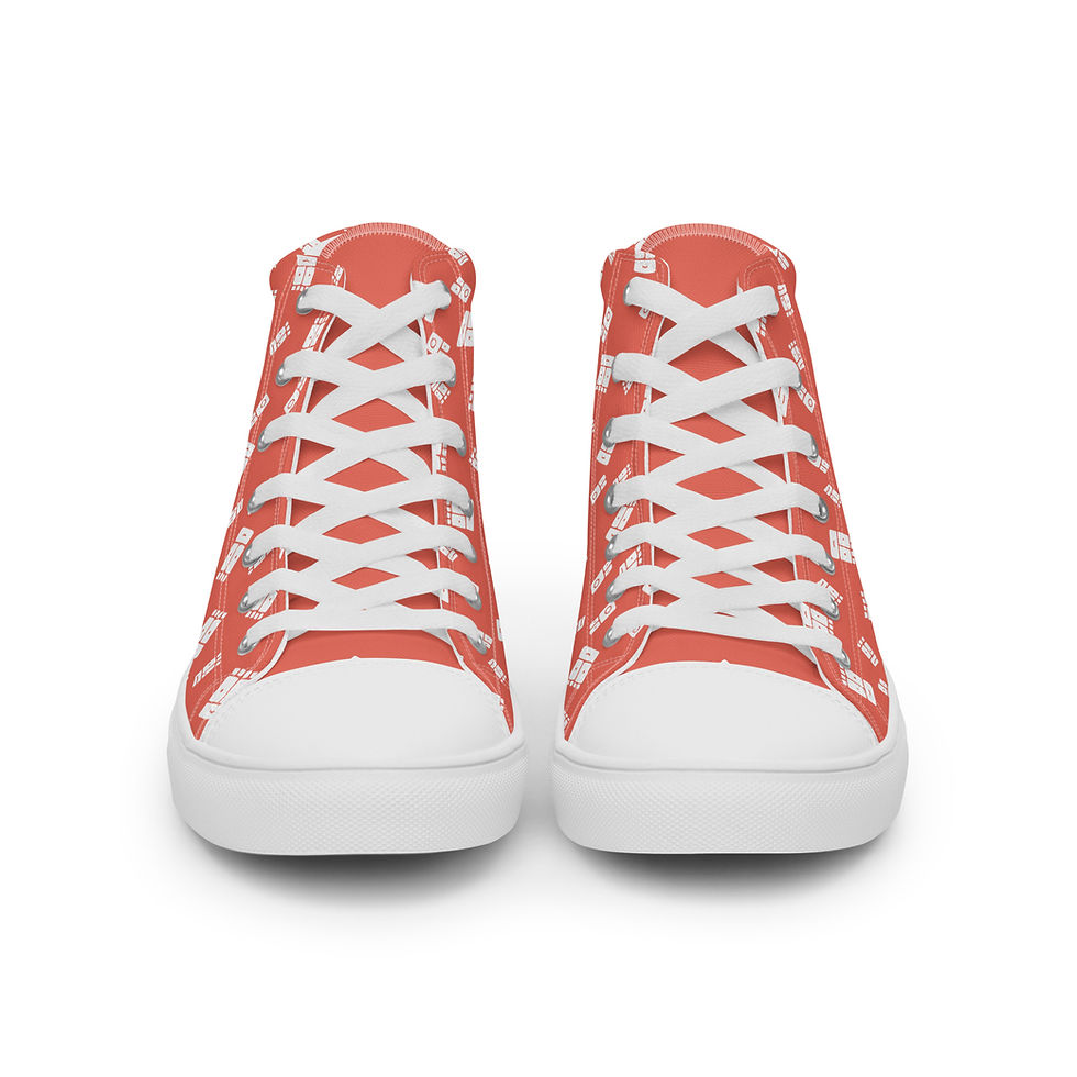 Thumbnail: Women’s Size High Top Canvas Shoes (Coral)