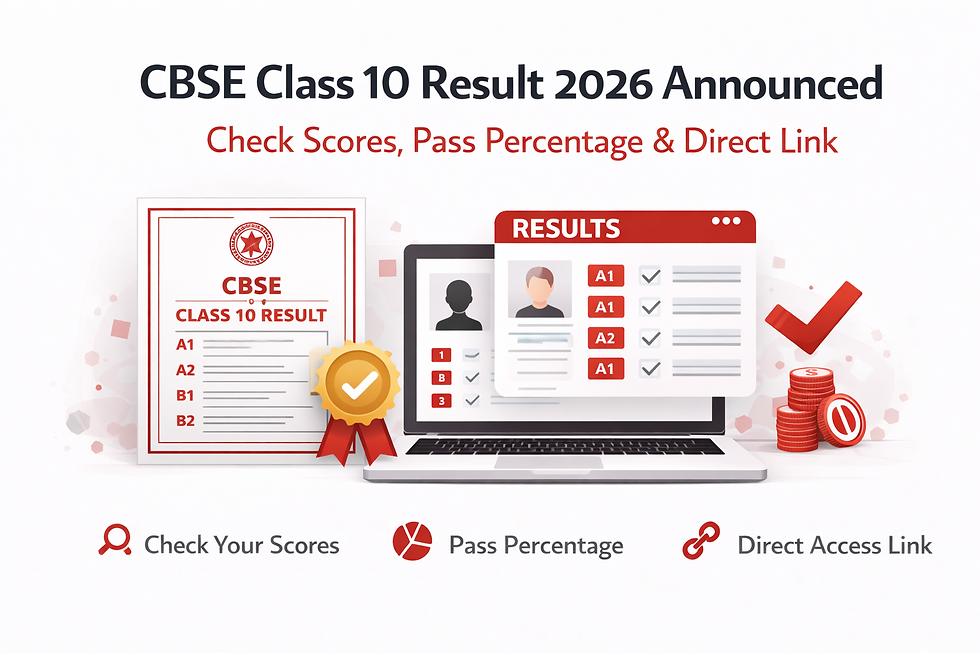 Central Board of Secondary Education Class 10 Result 2026 scorecard and result dashboard