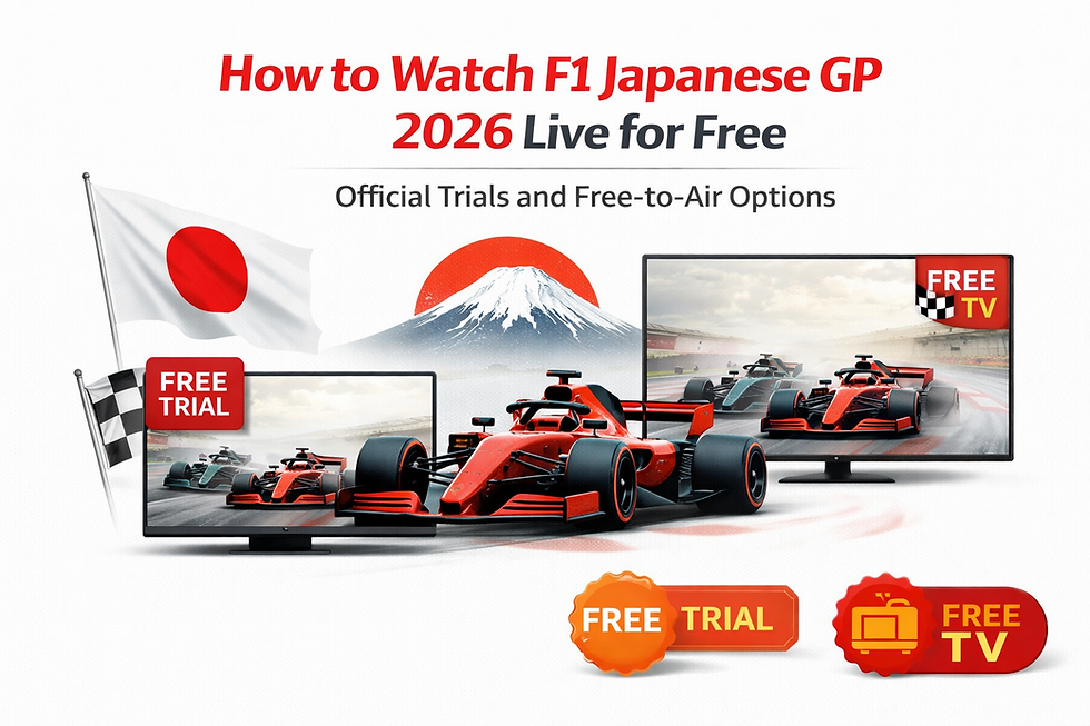 How to watch F1 Japanese GP 2026 live for free with free trial and free-to-air TV options visual