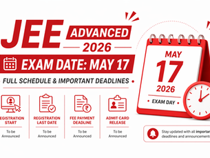 JEE Advanced 2026 exam date graphic highlighting May 17 with full schedule and important deadlines