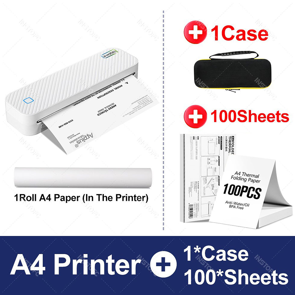 Thumbnail: Portable A4 Thermal Printer Bluetooth Photos PDF Document Printing Machine Folde