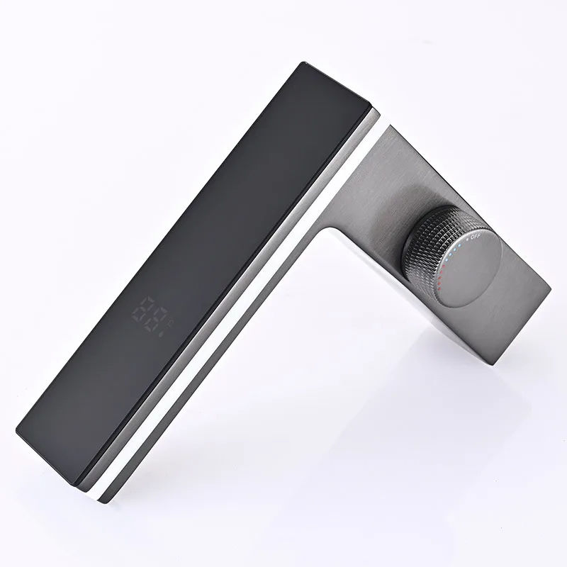 Thumbnail: Vertex Digital Tap washbasin faucet with smart LED display, for countertop insta