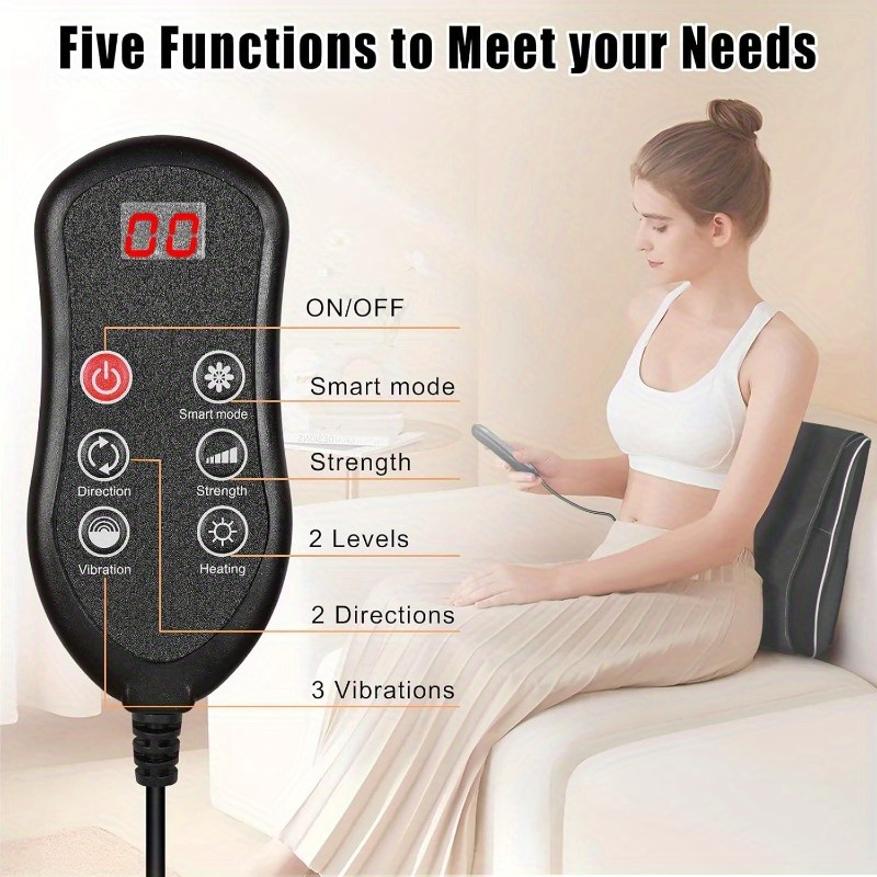 Thumbnail: Jinkairui Electric Shiatsu Massage Pillow Neck Airbag Traction Body Massager Car