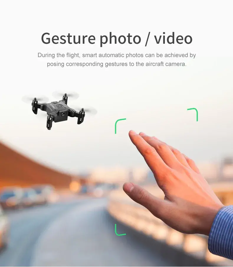 Thumbnail: V2 New Mini Drone Professional HD Camera 5G Wifi FPV Air Pressure Altitude Hold 
