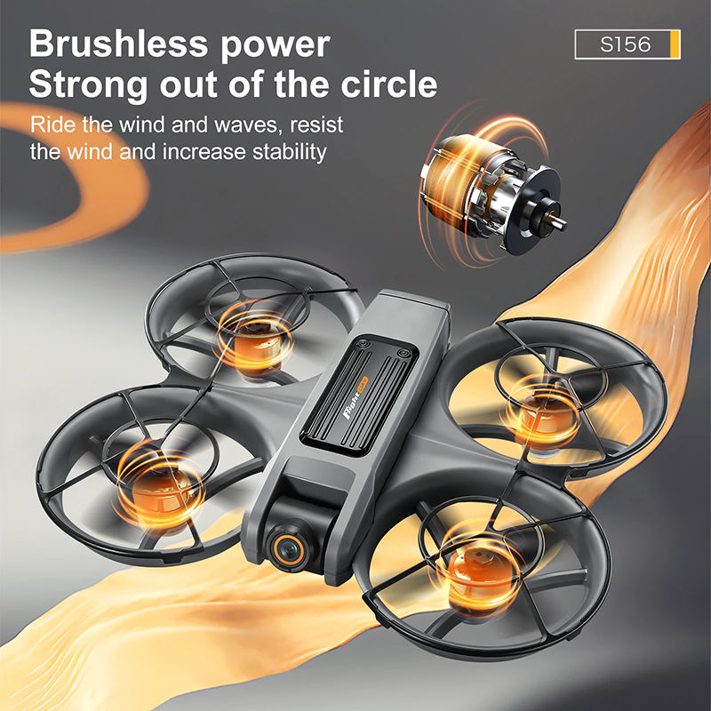Thumbnail: S156 Drone GPS 8K Professional HD 360° Dual Camera Screen Remote Control Brushl