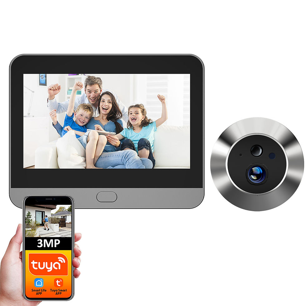 Thumbnail: Tuya Smart 3MP 140° Wide View Angle Mini Digital Peephole Eye Viewer WiFi IR PI