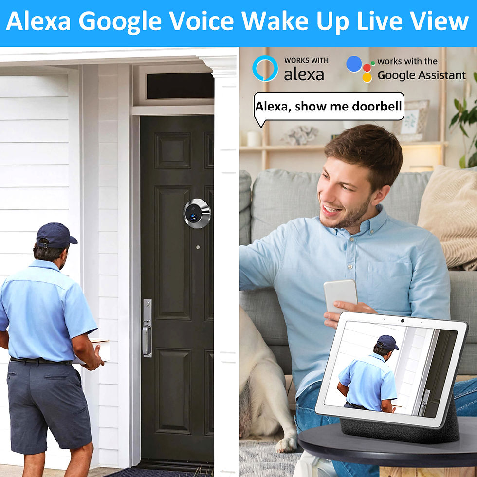 Thumbnail: Tuya Smart 3MP 140° Wide View Angle Mini Digital Peephole Eye Viewer WiFi IR PI