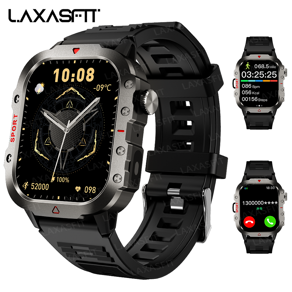 Thumbnail: LAXASFIT Men Sports Smart Watch 1.71 Screen Blood Oxygen Bluetooth Talking Watch