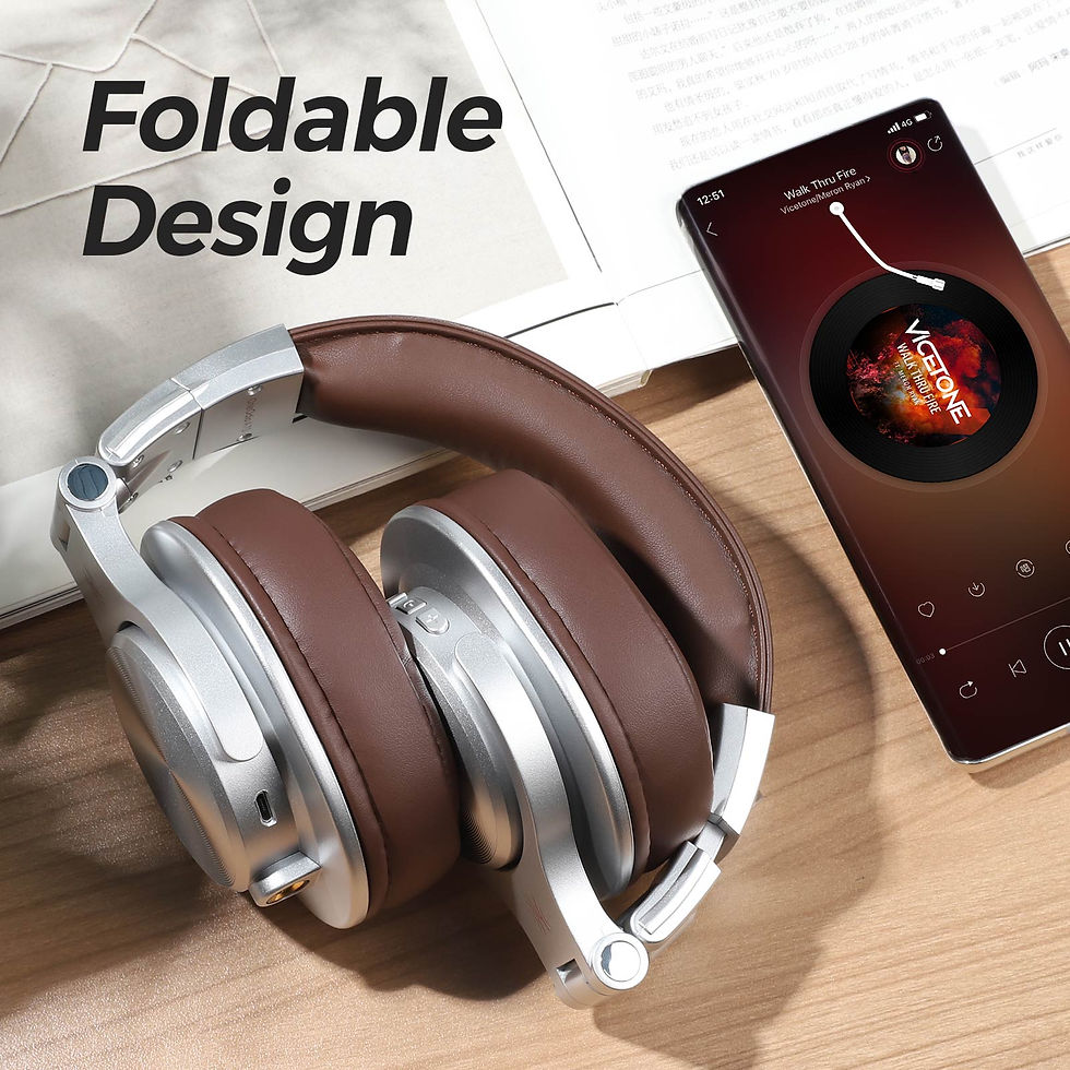 Thumbnail: Oneodio A70 Fusion Wired + Wireless Bluetooth 5.2 Headphones For Phone With Mic