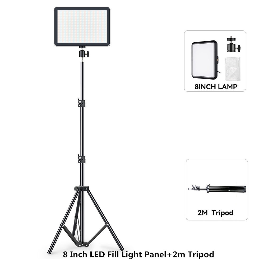 Thumbnail: LED Photography Video Light Panel Lighting Photo Studio Lamp Kit with 8/12 Inch 