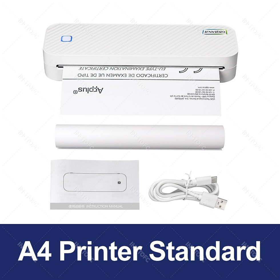 Thumbnail: Portable A4 Thermal Printer Bluetooth Photos PDF Document Printing Machine Folde
