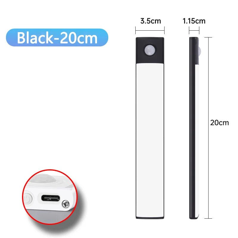 Thumbnail: Cabinet Lights Motion Sensor LED Wireless USB Under Ultra Thin Night Light For K