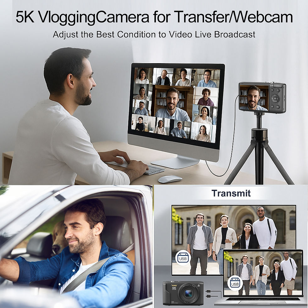Thumbnail: Ourlife Compact Digital Camera 5K 72MP 2.8'' Screen LCD Screen 16X Digital Zoom 