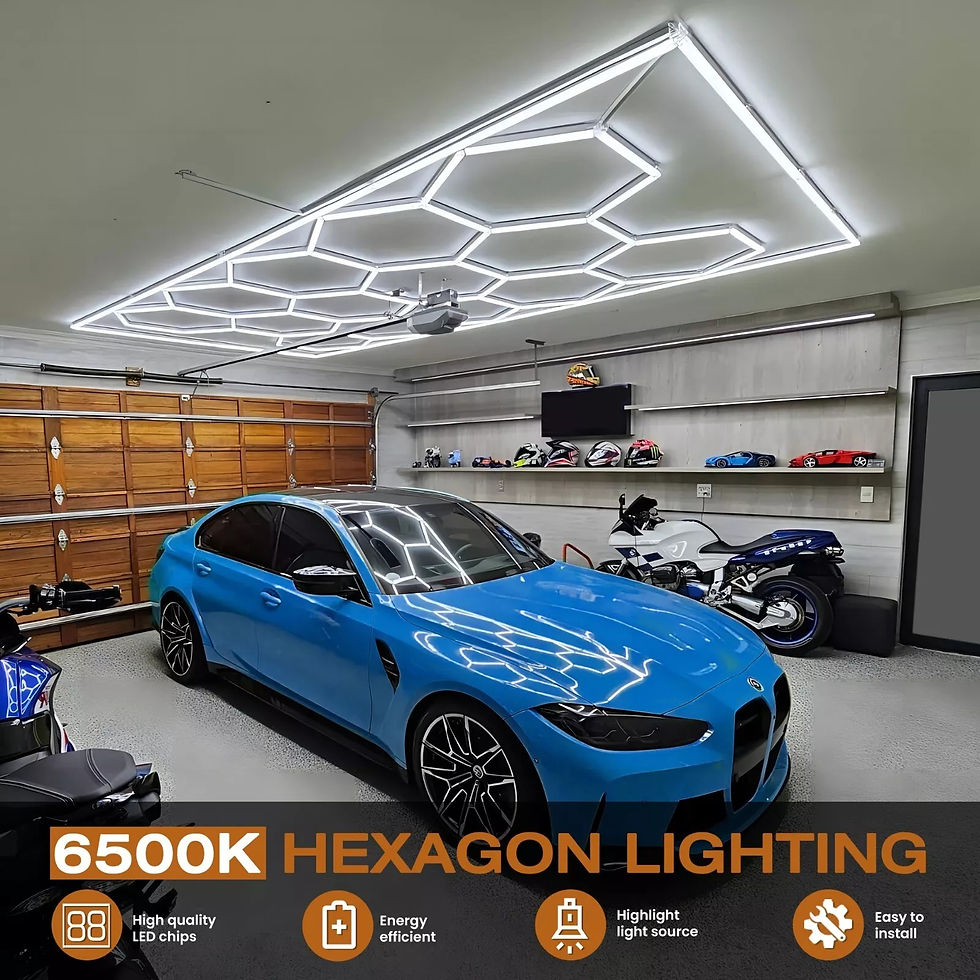 Thumbnail: Garage Hexagon LED Light 50000H 6500K Ultra Bright for Home Gym Barbershop Car D