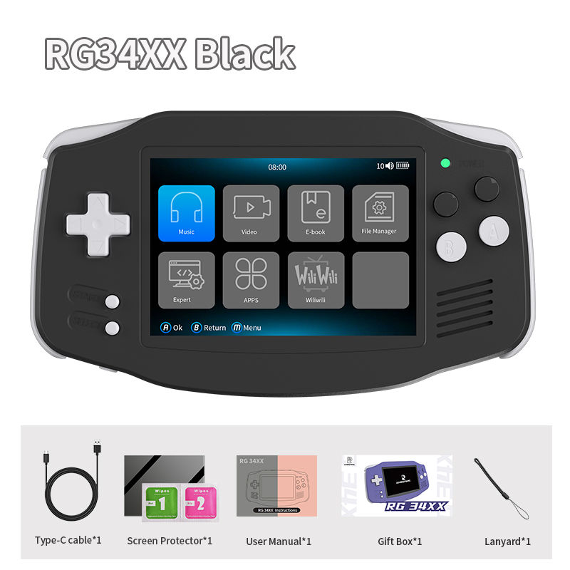 Thumbnail: ANBERNIC RG34XX Retro Handheld Game Console 3.4” IPS Linux 64-bit 3500mAh Vide