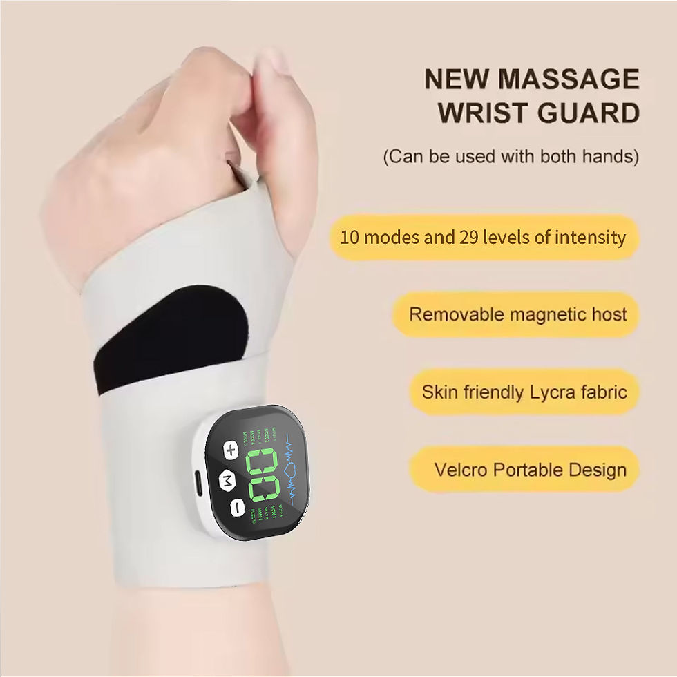 Thumbnail: EMS Electric Cordless Hand Wrist Massager 10 Mode Vibration Massage Relieve Hand