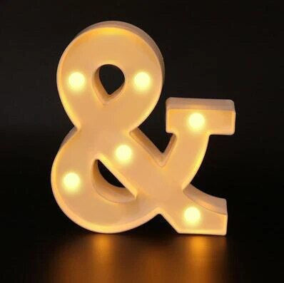 Thumbnail: Number Letter Lamp Luminous Alphabet LED Lights Decororation Night Light for Hom