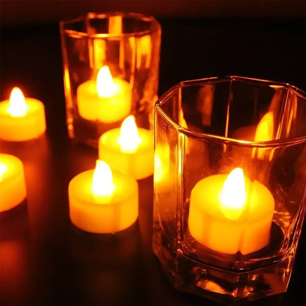 Thumbnail: LED Candle Battery Powered Flameless Tea Candle Fake Candle Lamp Wedding Birthda
