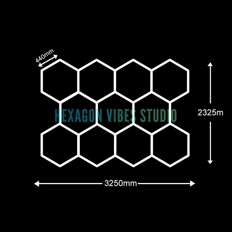 Thumbnail: Garage Hexagon LED Light 50000H 6500K Ultra Bright for Home Gym Barbershop Car D