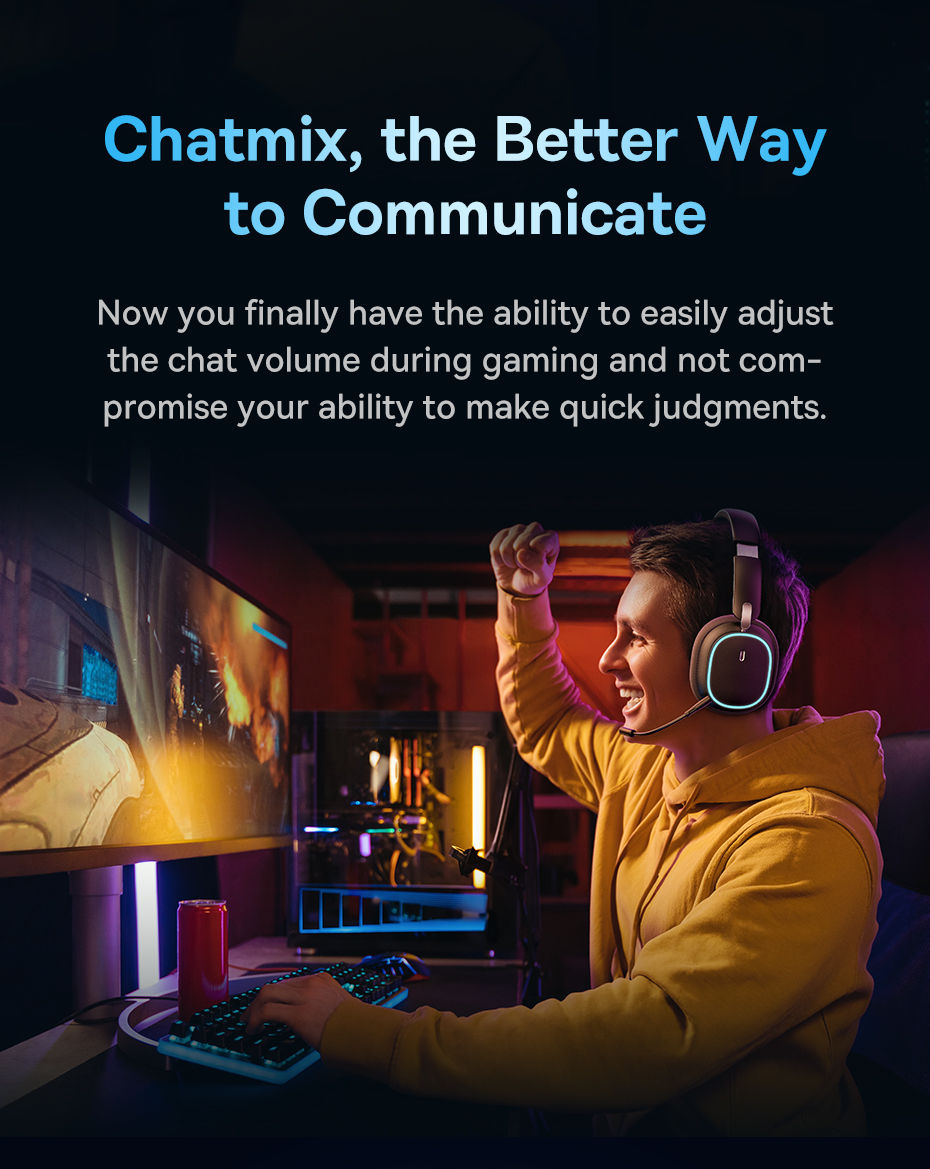 Thumbnail: Baseus GH02 Gaming Wireless Headphone with Mic Over-Ear Headphones Bluetooth 5.3