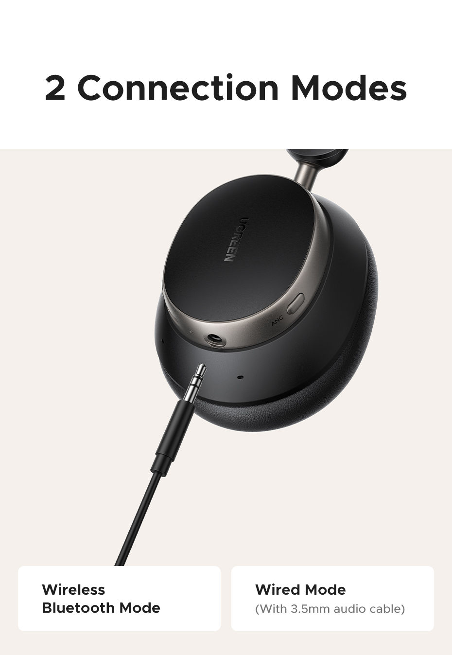 Thumbnail: UGREEN Studio Pro 48dB ANC Wireless Headphones Over Ear Bluetooth Earphones Acti