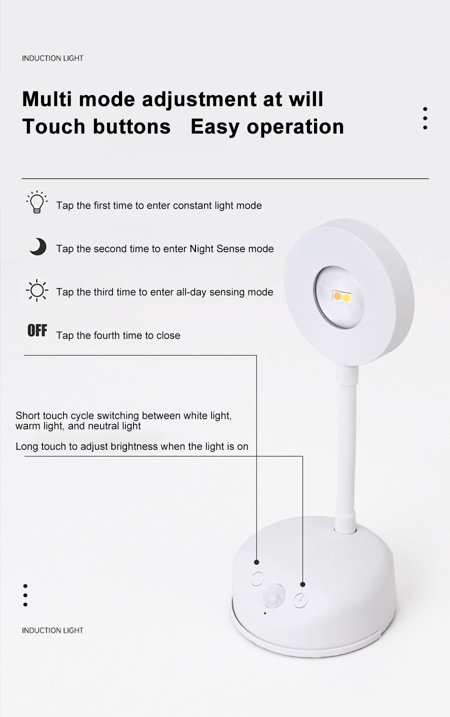 Thumbnail: Night Light Motion Sensor Light Wireless USB LED for Kitchen Bedroom Mural Livin