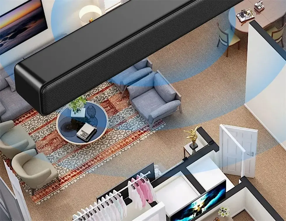 Thumbnail: Original Bluetooth soundbar with subwoofer for TV, echo-control audio, wall-moun