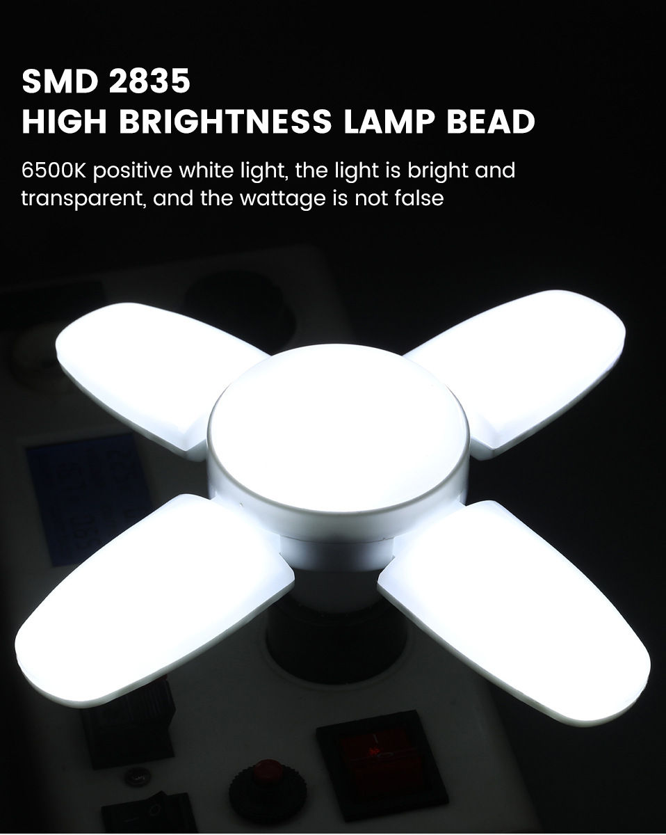 Thumbnail: E27 Fan Shape Foldable LED Bulb AC220V/110V Deformation for Home Ceiling Light W