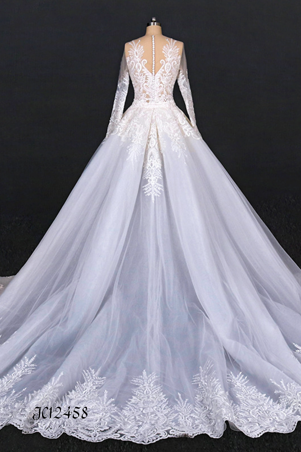 Thumbnail: Akriel - Lace Fabric Long Tail Vestidos De Novia Wedding Dress