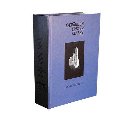 Eine seitliche Ansicht des Covers von dem Buch Gebärden erster Klasse