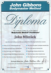 Bodymaster method practitioner diploma
